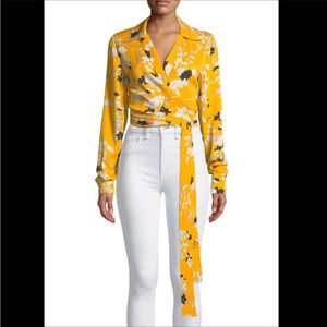 Diane Von Furstenberg crop blouse